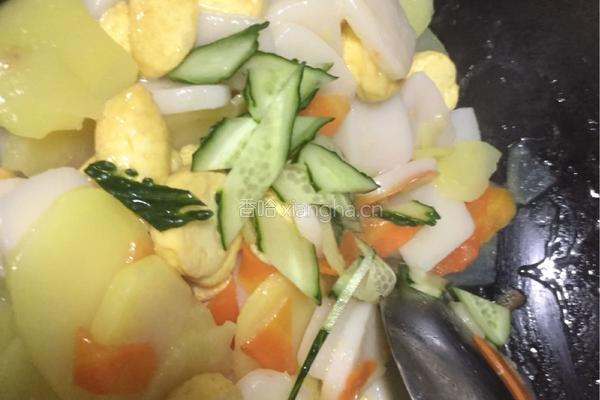 土豆年糕炒日本豆腐的做法图解11