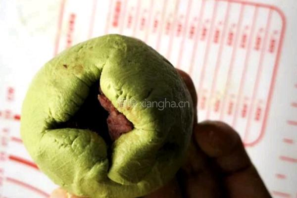 绿色的青汁青团的做法图解7
