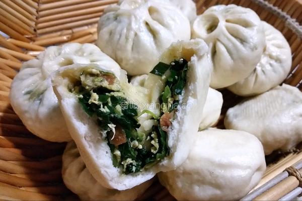 韭菜菠菜素包子的做法图解18