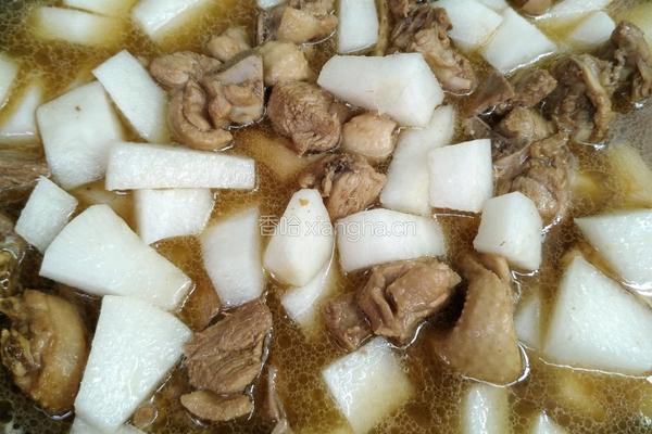 白萝卜焖鸭的做法图解3