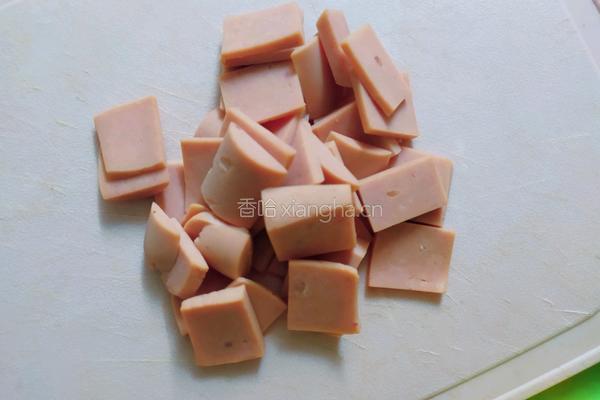 锡纸蒜蓉鲜虾金针菇火腿的做法图解3
