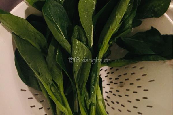 蒜泥菜心的做法图解1