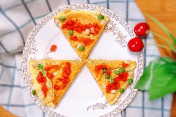 假装是块披萨的馒头蛋饼 宝宝辅食营养食谱菜谱 的做法图解7