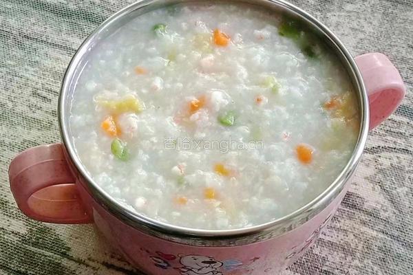 鲜虾豌豆粥 (宝宝辅食）的做法图解13