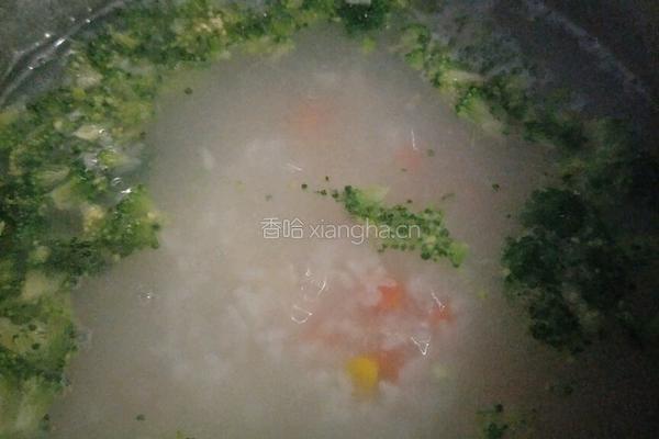三色蔬菜早餐粥的做法图解3