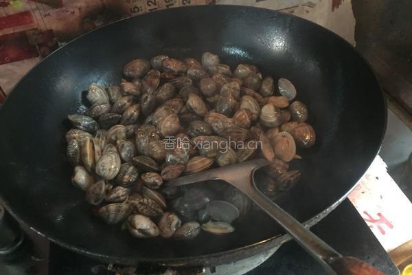 辣椒炒花蛤的做法图解4