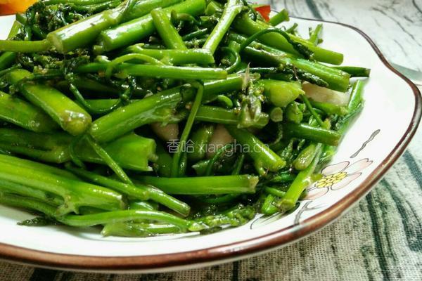 蒜香芦笋花的做法图解9