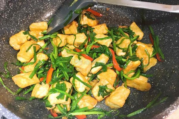 韭菜豆腐的做法图解17