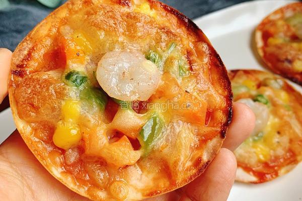 饺子皮披萨的做法图解12