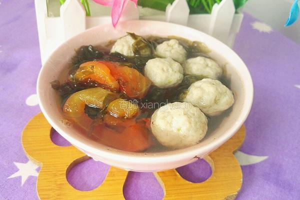 紫菜番茄圆子汤的做法图解14