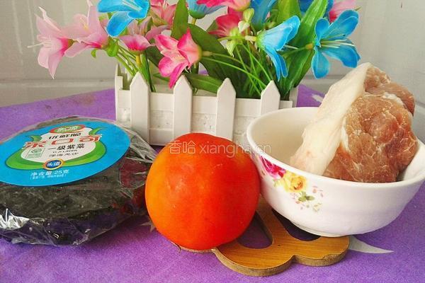 紫菜番茄圆子汤的做法图解1