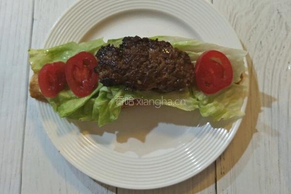 牛肉饼草莓三明治的做法图解8