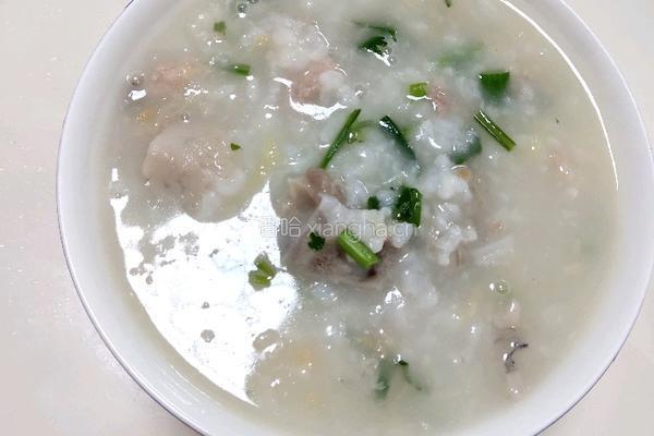 排骨田鸡粥的做法图解7