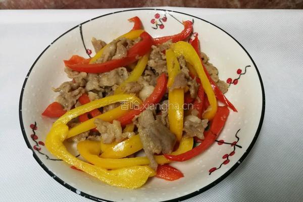 双色椒炒猪肉的做法图解12