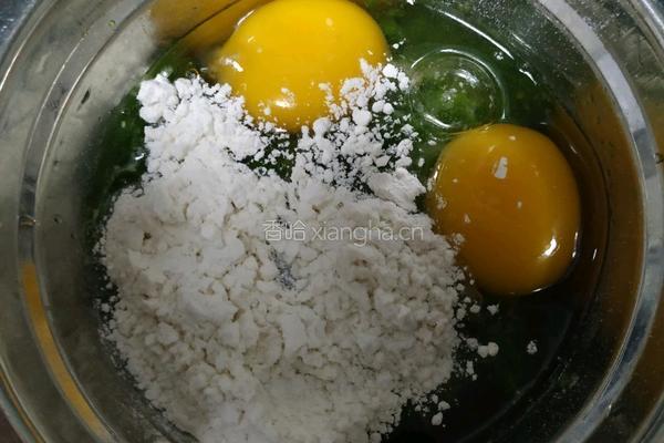 艾蒿鸡蛋饼的做法图解4