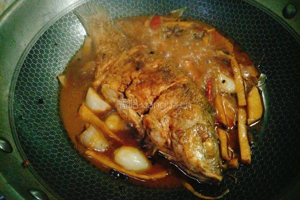 五香噶头烧鲤鱼的做法图解6