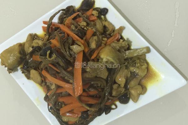 茶树菇焖鸡肉的做法图解7
