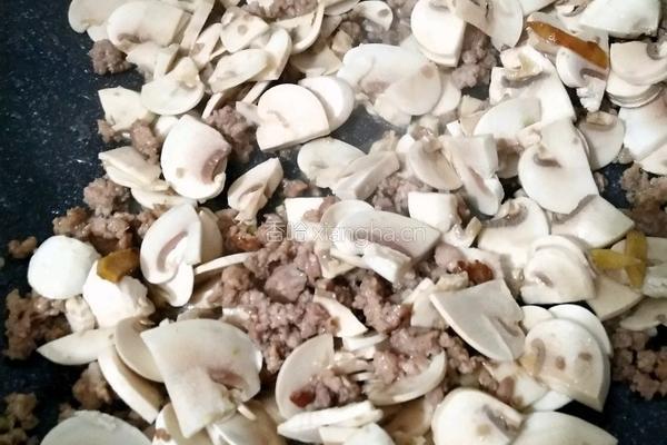 鲜蘑菇炒肉沫的做法图解6