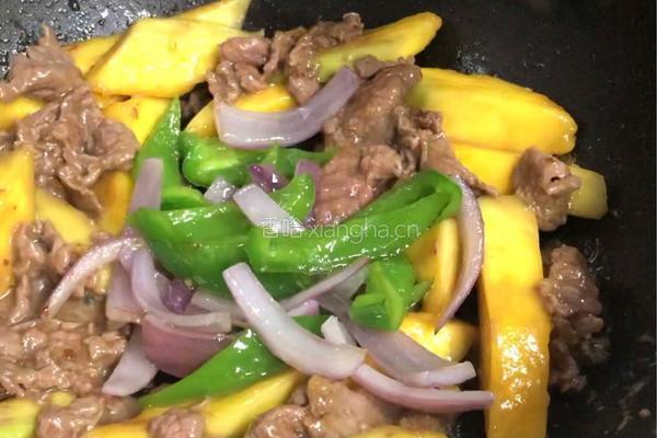 芒果炒牛肉的做法图解8