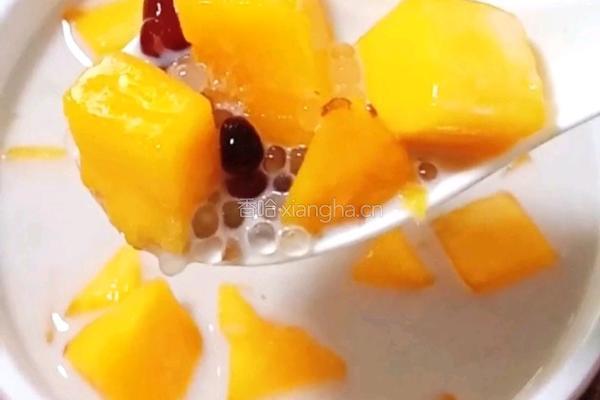 牛奶蜜豆芒果西米露的做法图解12