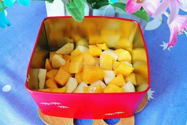 苹果芒果牛奶糕的做法图解3