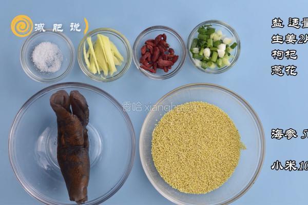 海参小米低卡粥的做法图解1