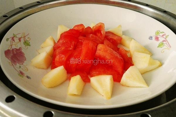 苹果番茄营养米糊的做法图解3