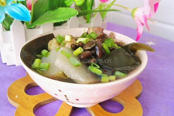 黑豆海带白萝卜鸡汤的做法图解17