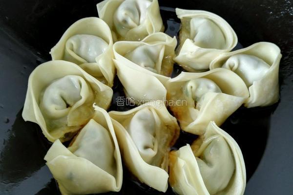 韭菜肉煎馄饨的做法图解5