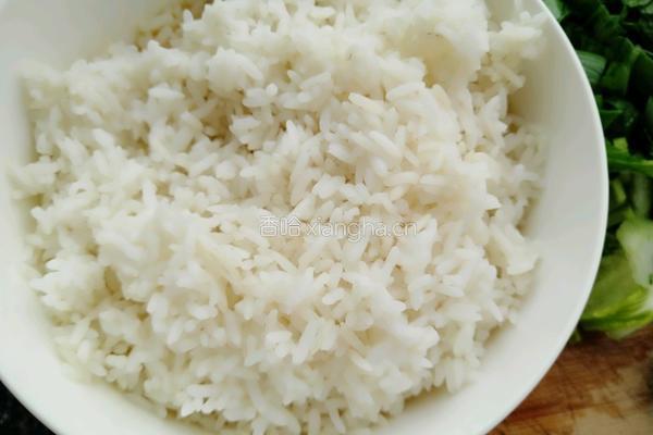 黄瓜青菜蛋炒饭的做法图解5