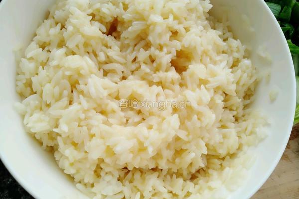 黄瓜青菜蛋炒饭的做法图解6