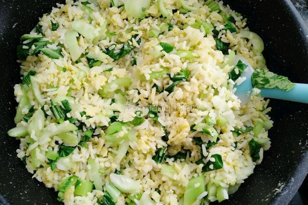 黄瓜青菜蛋炒饭的做法图解11