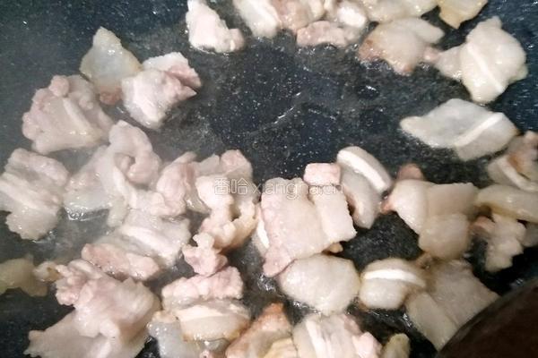 青豆角炒五花肉的做法图解3
