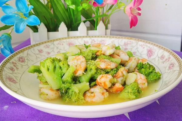 西兰花炒虾仁的做法图解16
