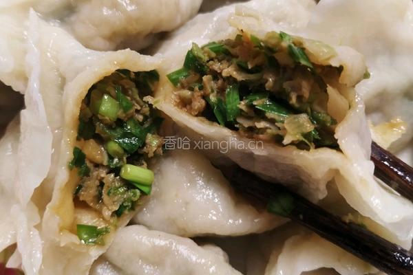 韭菜槐花馅饺子
