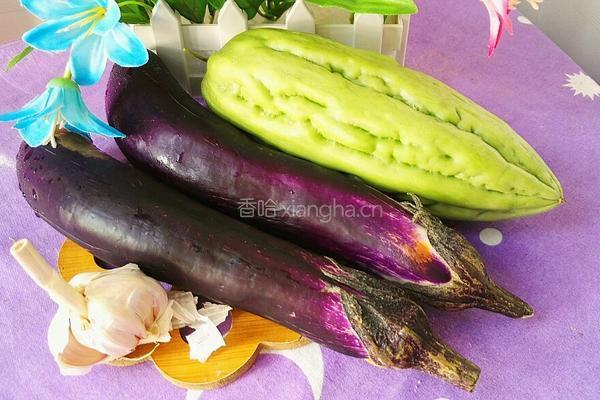 茄子炒苦瓜的做法图解1