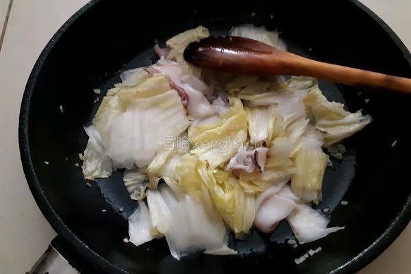 蒜香鱿鱼烧白菜的做法图解8