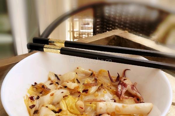 蒜香鱿鱼烧白菜的做法图解10
