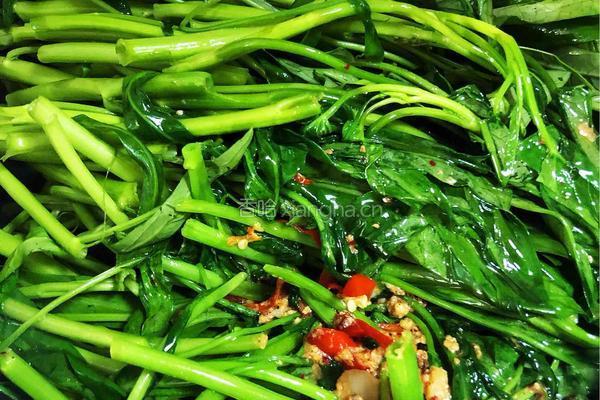 椒丝腐乳炒通菜的做法图解5