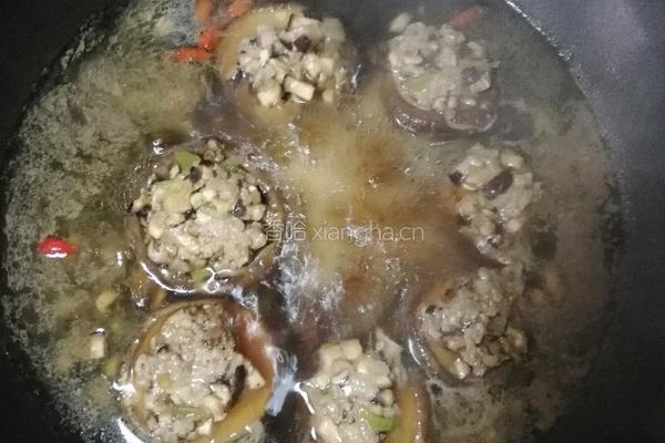 蘑菇塞肉的做法图解13
