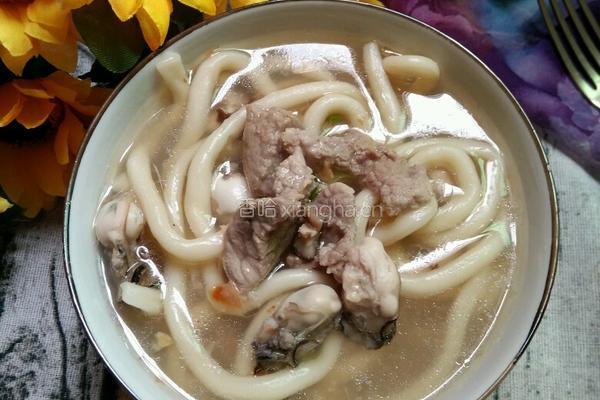 葱香海蛎肉片汤面的做法图解13