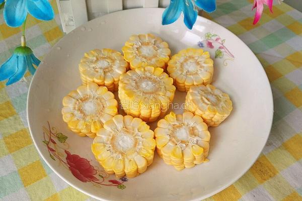 玉米青菜圆子汤的做法图解2