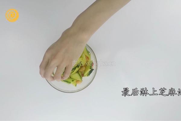 青瓜拌虾仁的做法图解8