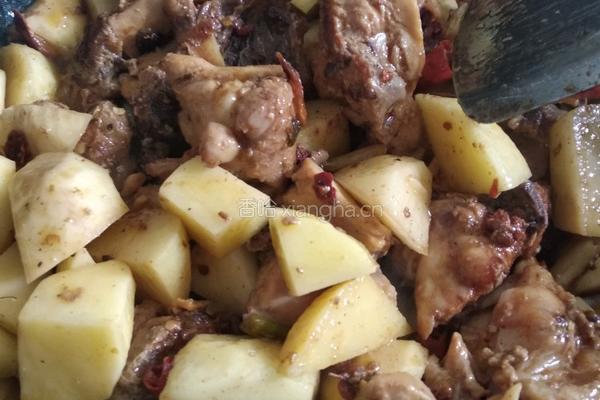 土豆炖鸡边腿的做法图解2