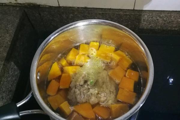 肉末南瓜汤的做法图解5