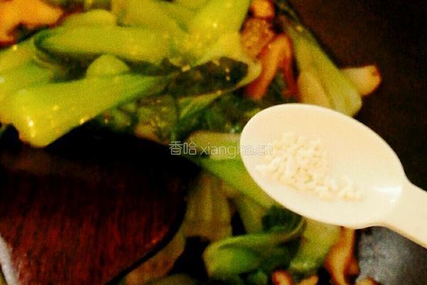 香菇油菜的做法图解8