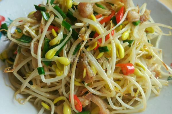 豆芽炒肉的做法图解7