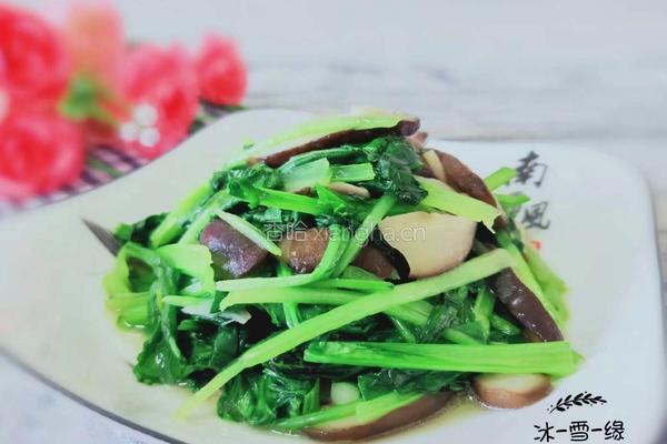 香菇炒小白菜的做法图解10