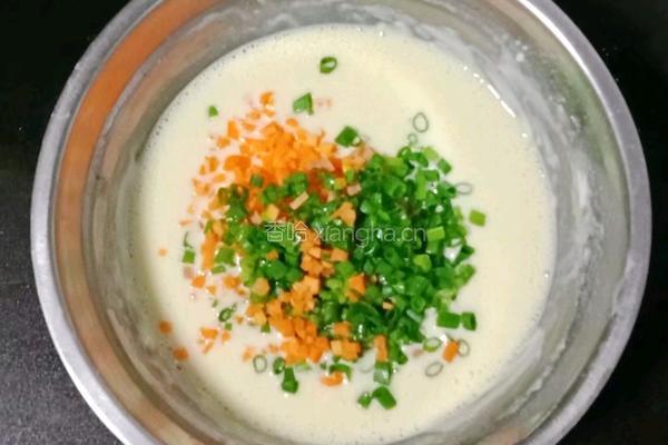 火腿胡萝卜鸡蛋饼的做法图解6