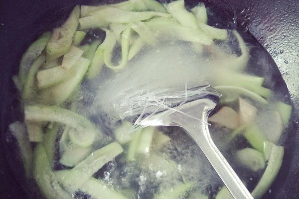 丝瓜粉丝肉片汤的做法图解12